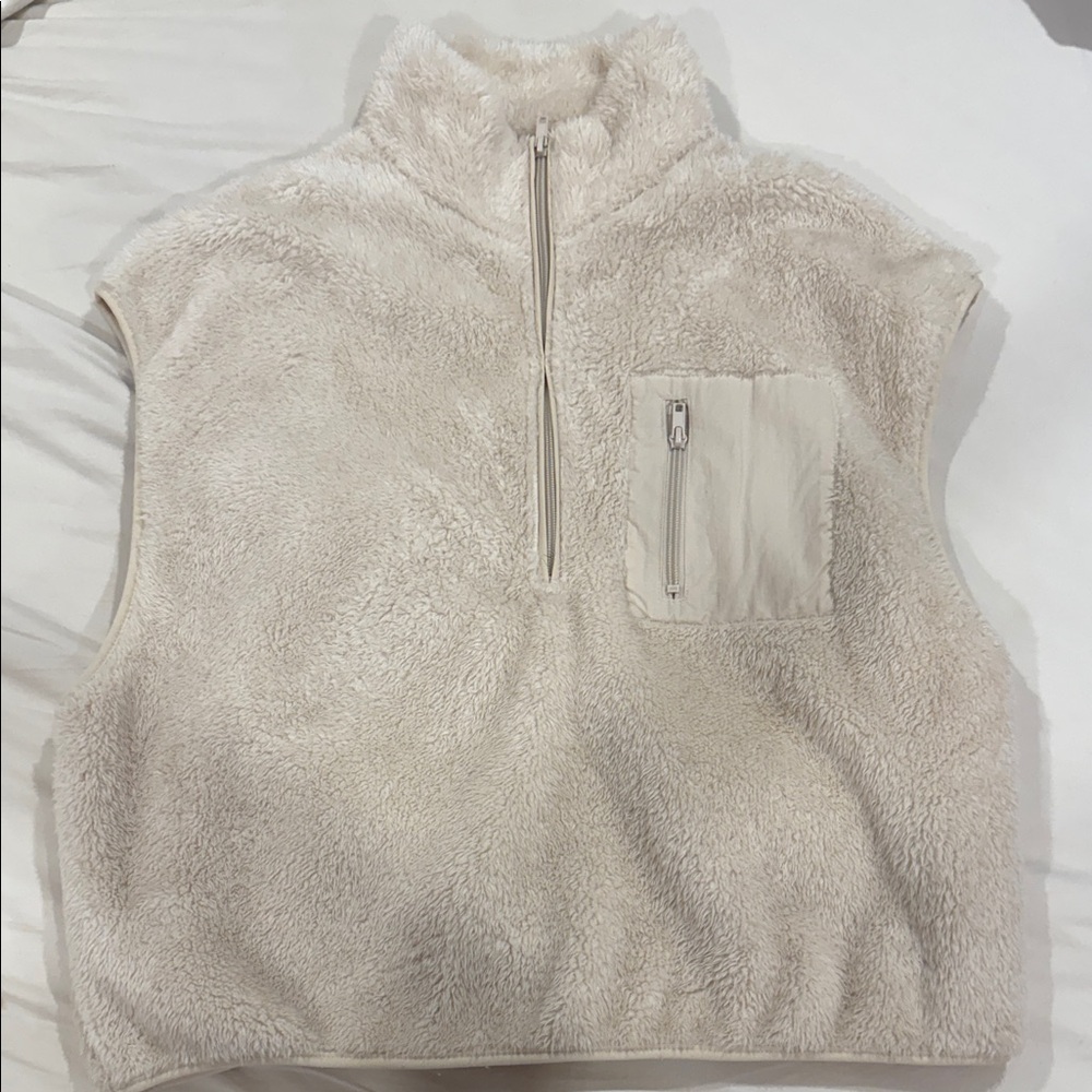 H&M Cream Fleece Vest